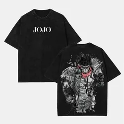 Gothic Washed Oversized JoJo's Bizarre Adventure Anime T - Shirt - Unisex Short Sleeve Cotton Tee - XXL (1)
