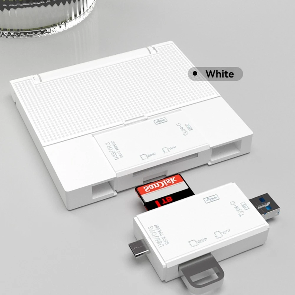 7 em 1 usb 2.0 leitor de cartão caixa armazenamento sd tf cartão de memória inteligente caso multifuncional tipo c cartão leitura adaptador caixa armazenamento