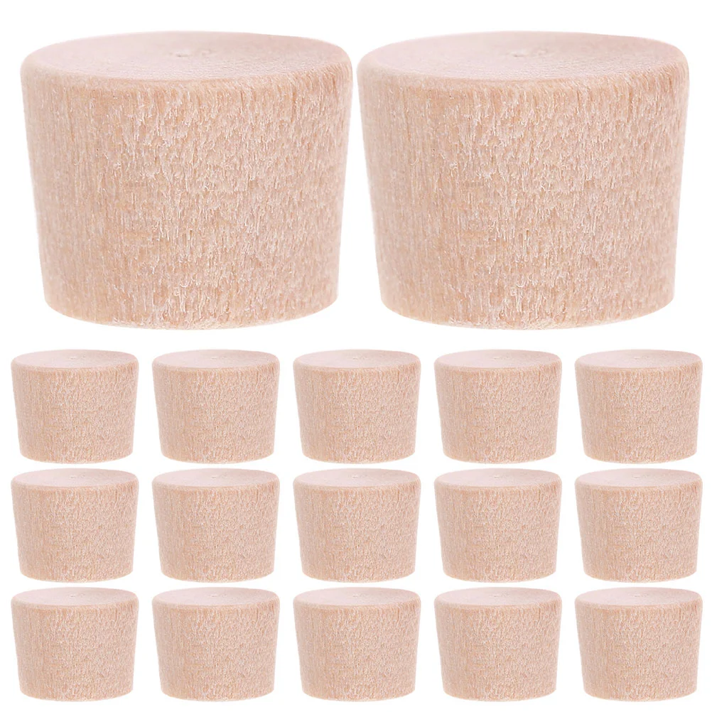 100 Pcs Cork Wooden Plug Round Hole Plugs Pocket Furniture Button Small Covers Carpenter Bee