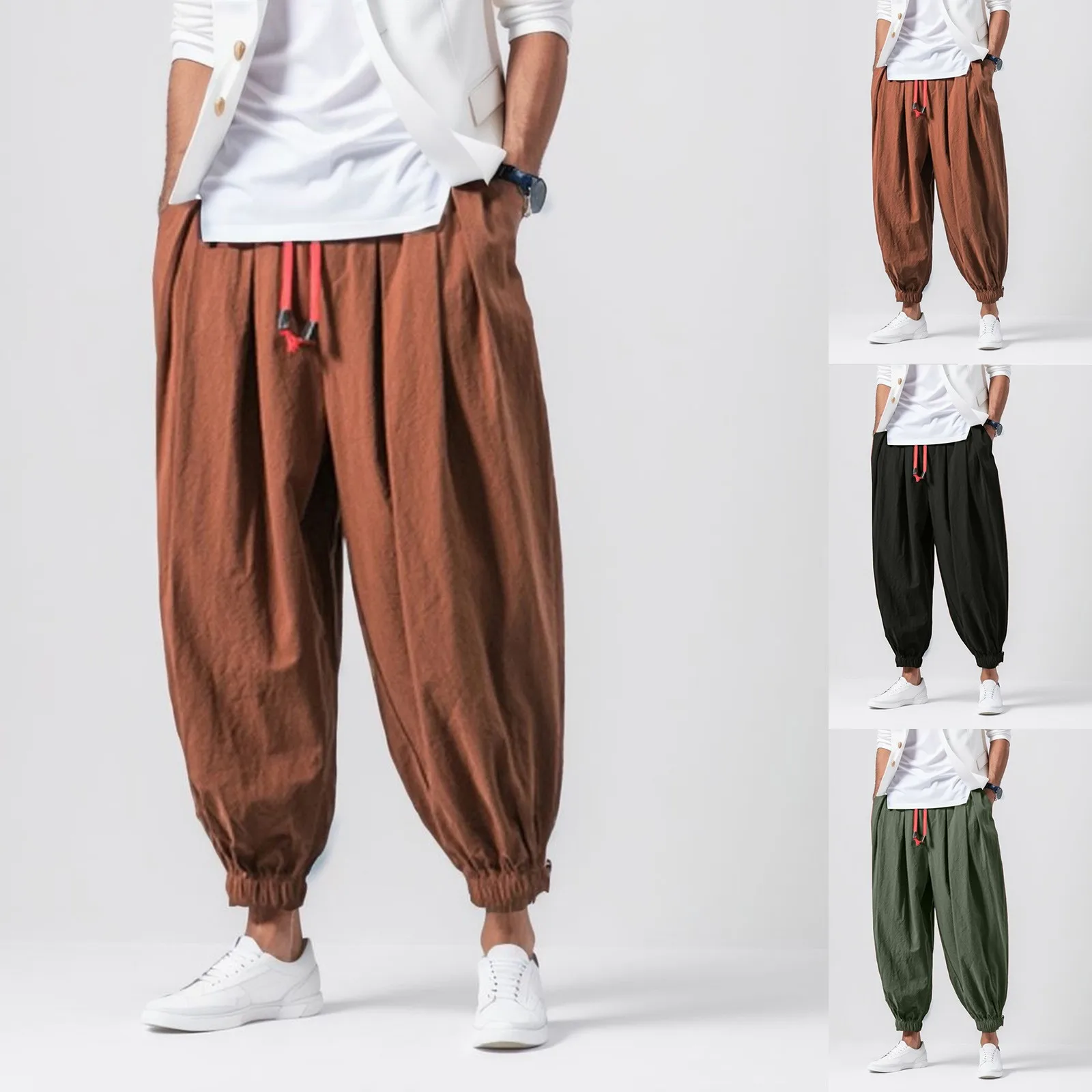 

Men's Pants Oversized 2024 Men Jogger Harem Trousers Cotton Harajuku Style Casual Male Sweatpants New Streetwear Pantalones