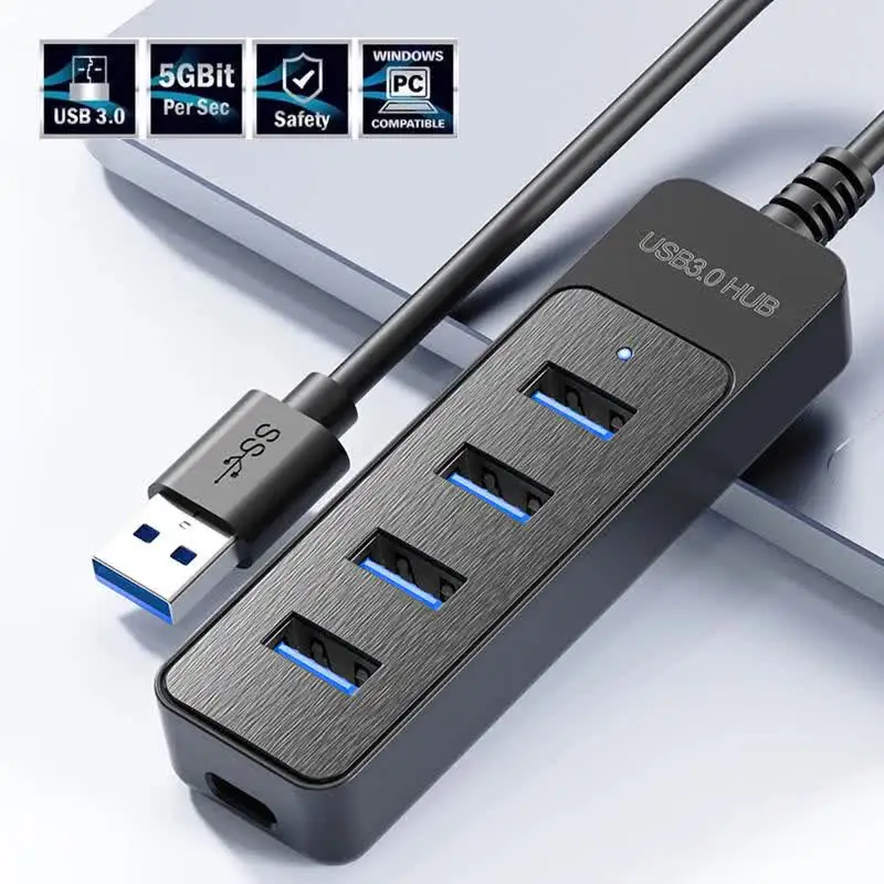 Адаптер питания USB 3.0 4-портовый мульти-разветвитель USB-концентратор 2.0 Тип