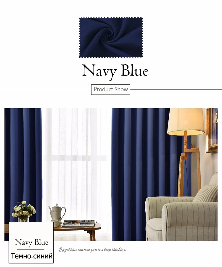 RYB HOME 2Pcs Modern Blackout Curtains for Living Room Solid Color Bedroom Curtains Ready-made Curtains Home Decoration