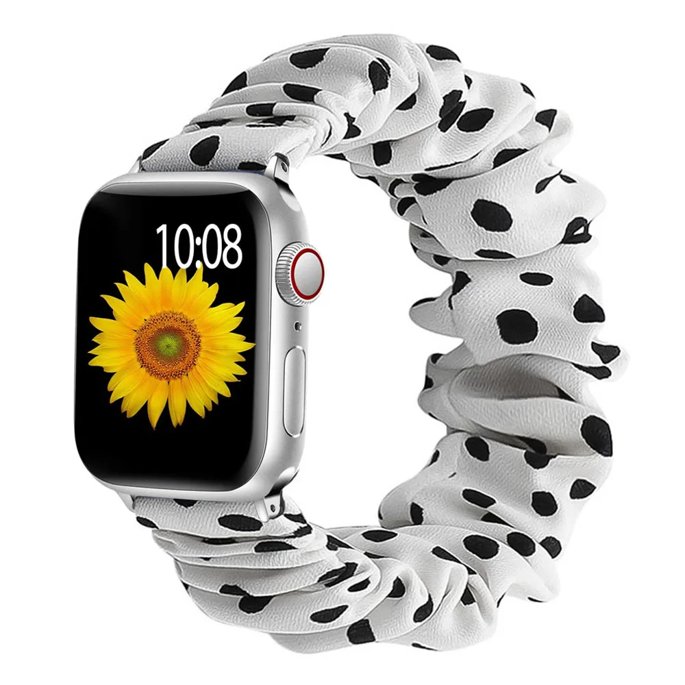 Leopard Print Elastic Nylon Watch Strap Bracelet