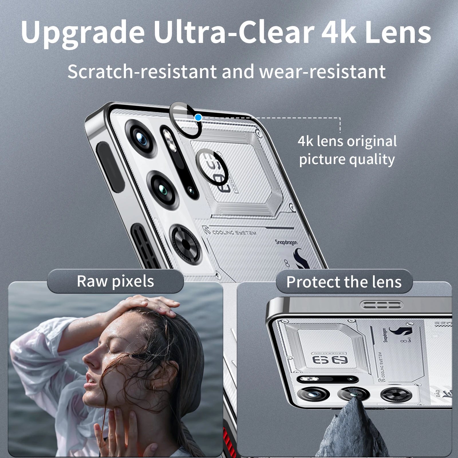 Lightweight Metal Cover For ZTE Nubia Red Magic 9 Pro Case 9 Pro+ Plus Aluminum Alloy Frame Hard Back Built-in Lens Protector