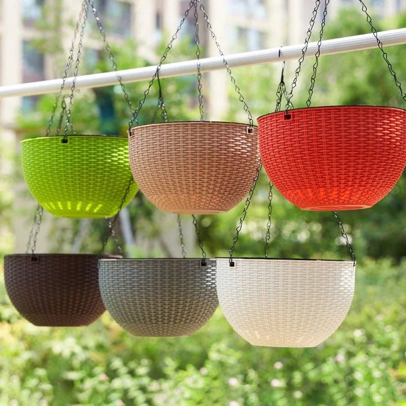 Outdoor Hanging Planters with Macrame Hangers