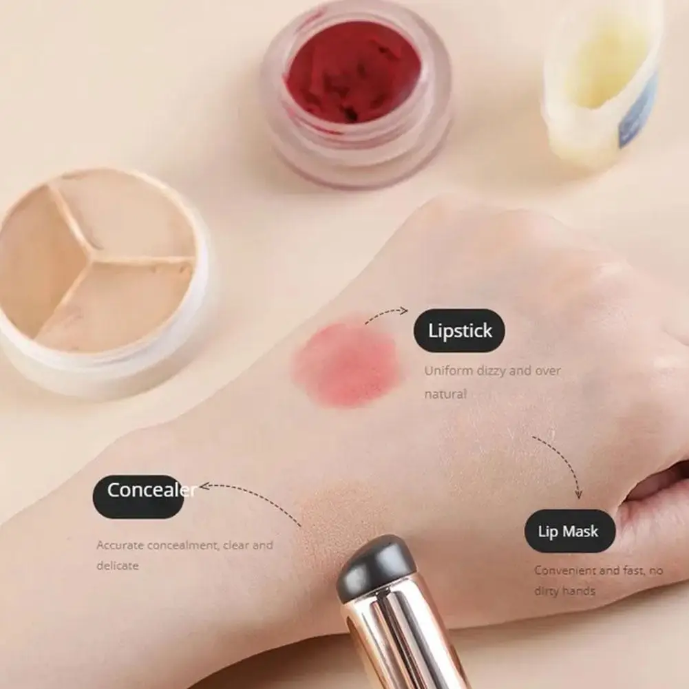 Makeup Brush Set Makeup Brush Silicone Angled Concealer Brush Round Head Lip Lipstick