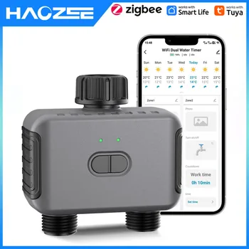 Haozee Tuya minuterie d'arrosage intelligente Zigbee système d'irrigation goutte à goutte système d'arrosage d'irrigation minuterie d'arrosage jardin 1