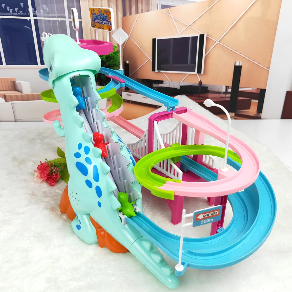 Dinosaur Track Park Dinosaur Climbing Stairs Educational Toys Puzzle Game Birthday Gift For Children 4