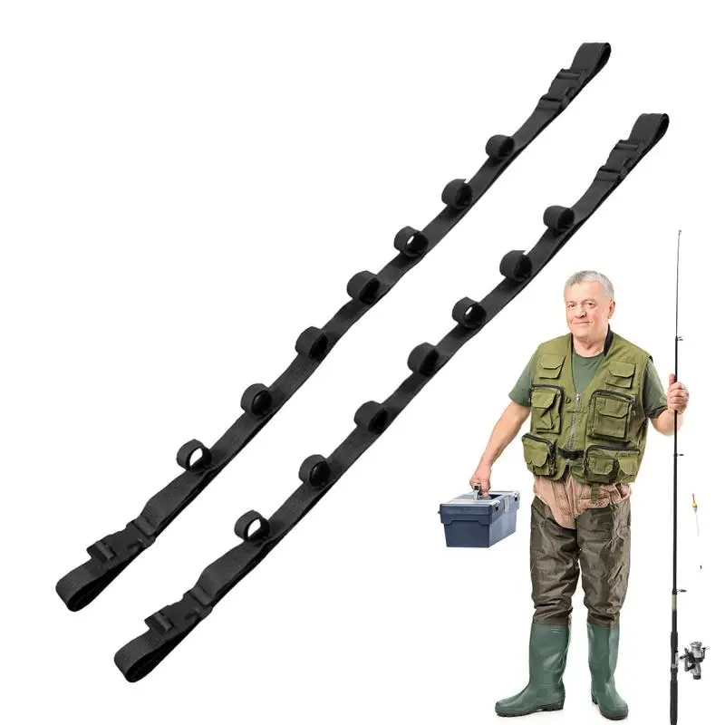 

Fishing Pole Rack For Truck Fishing Pole Rack Roof Straps 2 PCS Fishing Rod Carrier 7 Rod Capacity Rod Racks For Fishing Pole