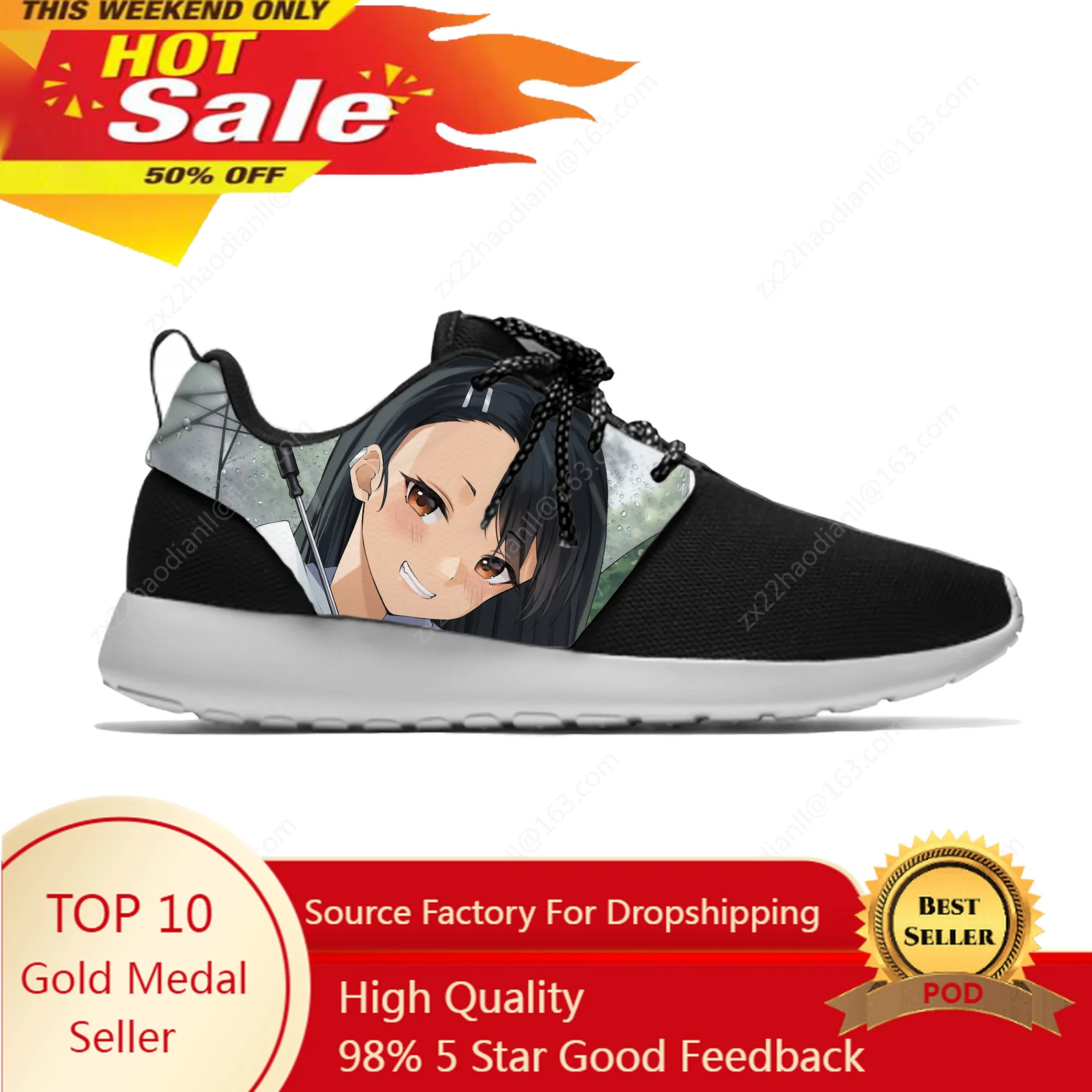 

Japanese Anime Manga Nagatoro Hayase Cute Fashion Sport Running Shoes Casual Breathable Lightweight 3D Print Men Women Sneakers