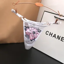  Women's Sex Transparent Panties Ladies Floral Embroidery Underwear Female Erotic Lingerie Seamless Panty Low Rise G-String Thong 