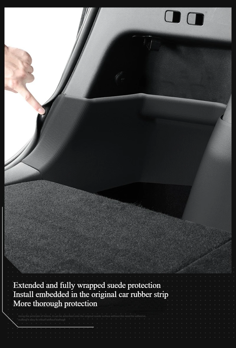 Car Trunk Guard for Tesla Model Y TPE Tail Box Side Fully Wrapped Protective Pan