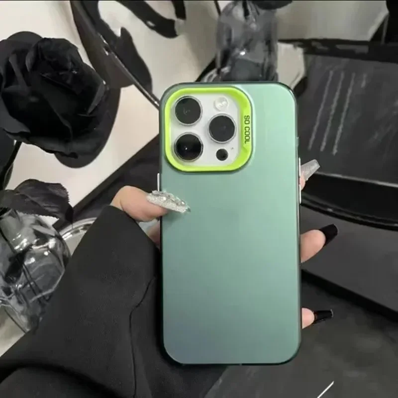 Laser Metallic Aurora Matte Color Hard Shockproof Case