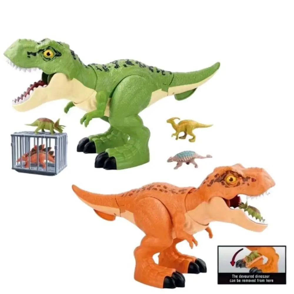 Plastic Large Swallowing Dinosaur Toy Tyrannosaurus Rex Wagging Tail Jurassic Boy Animal Model Joints Movable Roaring