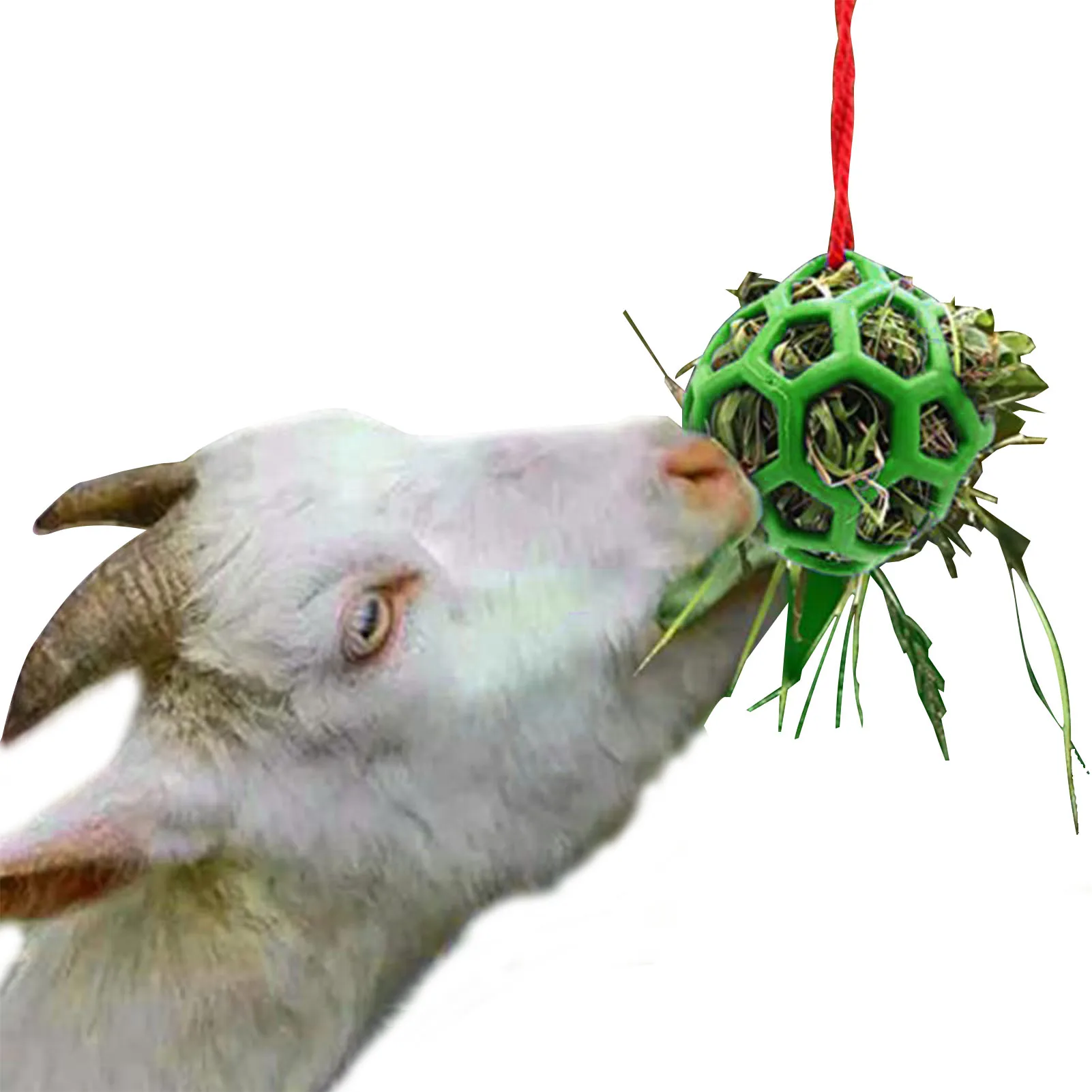 Hanging Hay Feeder Slow Feed Hay Ball Feeder Durable TPR Horse Goat Hay Feeder Toy Relieve Stress 14cm for Horse Goat Sheep