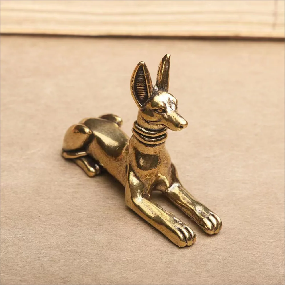 Kupfer Schreibtisch Ornamente Deutscher Schäferhund Miniaturen Figuren Handgefertigte Retro Messing Tier Statue Home Dekorationen Zubehör – Detail 8