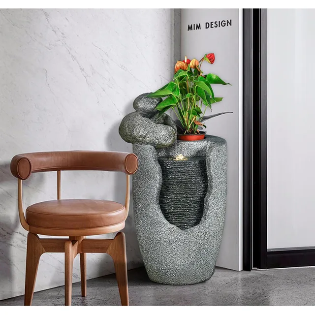 Áramló Víz Díszek Feng Shui Szerencsés Nappali Erkély Kültéri Udvar Padló Szökőkút Otthoni Táj Díszítés