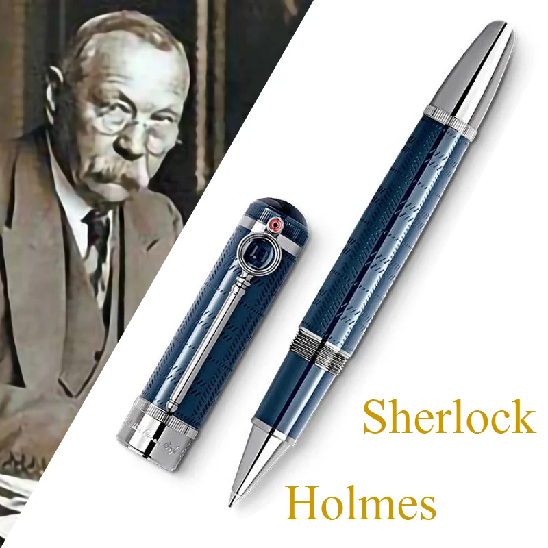 Luxury Sir Arthur Conan Doyle M Roller/Ballpoint Pen With Magnifying Glass Round Design Writer Edition Number 4956/9000 welding magnifying glass with led light 2 5x 5x lens auxiliary clip loupe desktop magnifier third hand soldering repair tool