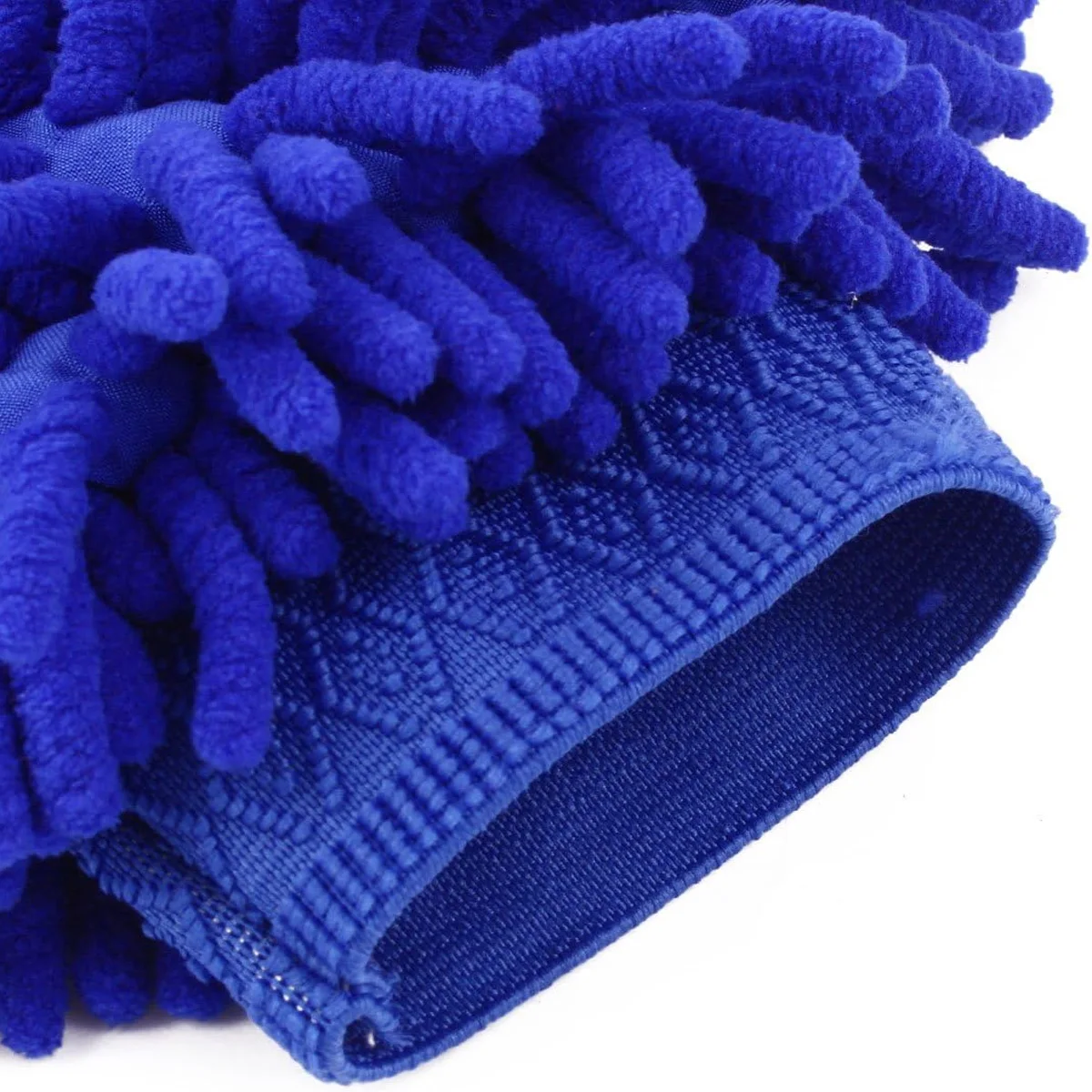 Household Car Windshield And Window Glass Cleaning Ultra-Fine Fiber Gloves Blue Chenille Car Wash Gloves Cleaning Supplies