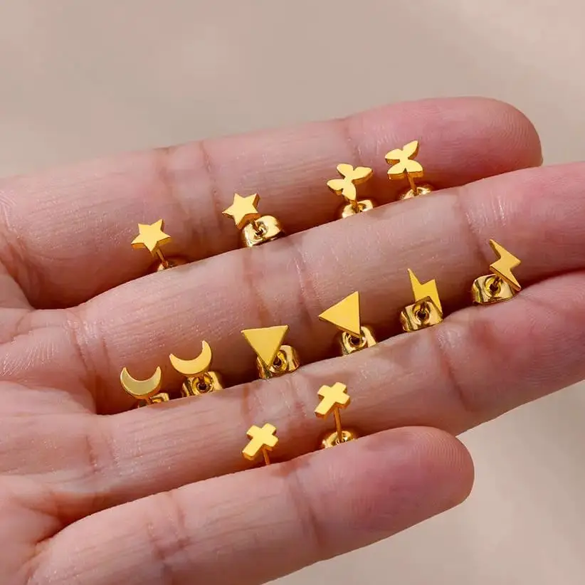 Gold Stainless Steel Earrings For Women