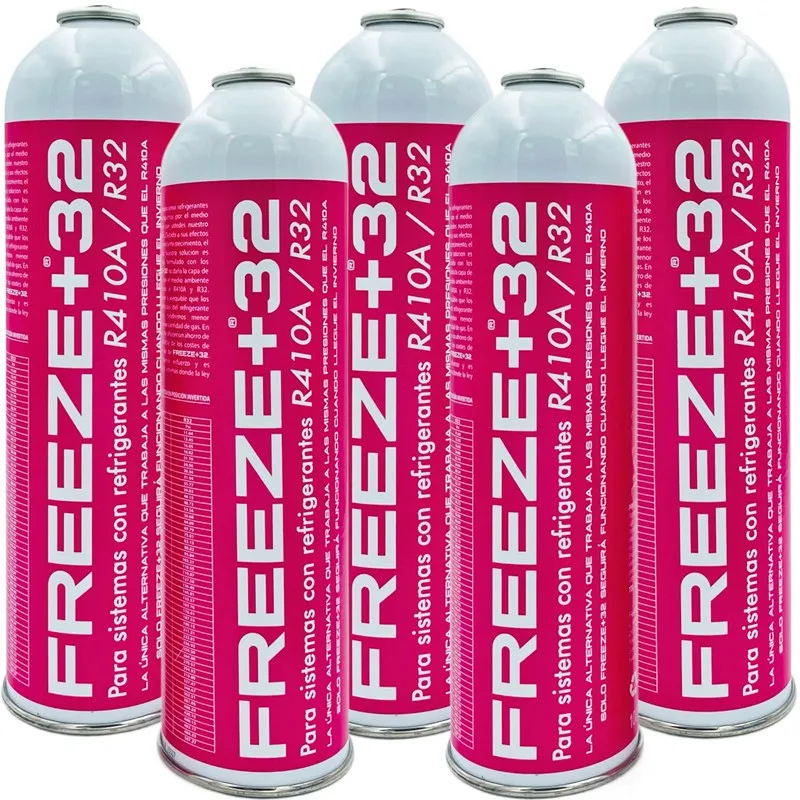 Confezione Da 5 Bottiglie Di Gas Refrigerante Eco-Friendly Freeze + 32 R410A-R32