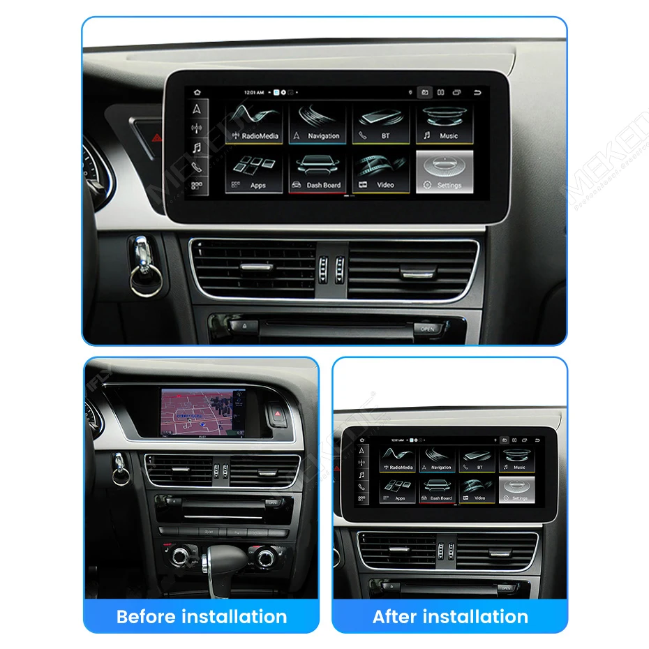 MEKEDE 10.25'' 8 Núcleos Para Audi A5 S5 B8 A4 A4L S4 2009-2017 Reproductor Multimedia Carplay Android Auto GPS DSP Autoradio Radio para Auto 2