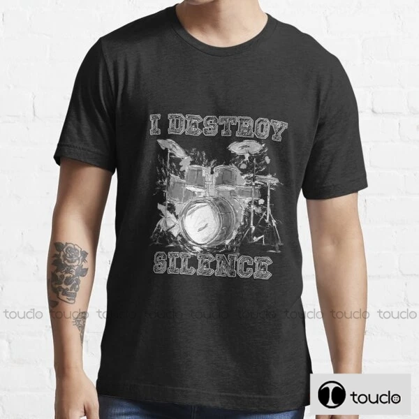 

New I Destroy Silence T-Shirt For Men Loose Men/Women 100% Cotton Casual Short Sleeve Fashion T-Shirts Tops Tee Shirt Tee Shirt