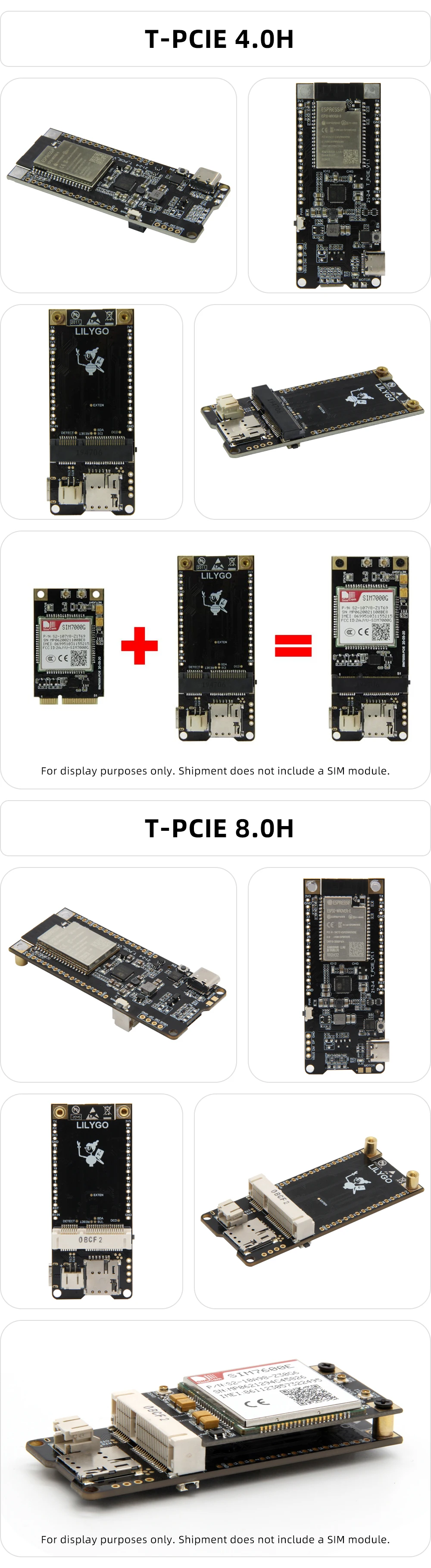 ® TTGO T-PCIE ESP32 SIM Series Module WIFI Bluetooth Nano Card Composable ESP32-