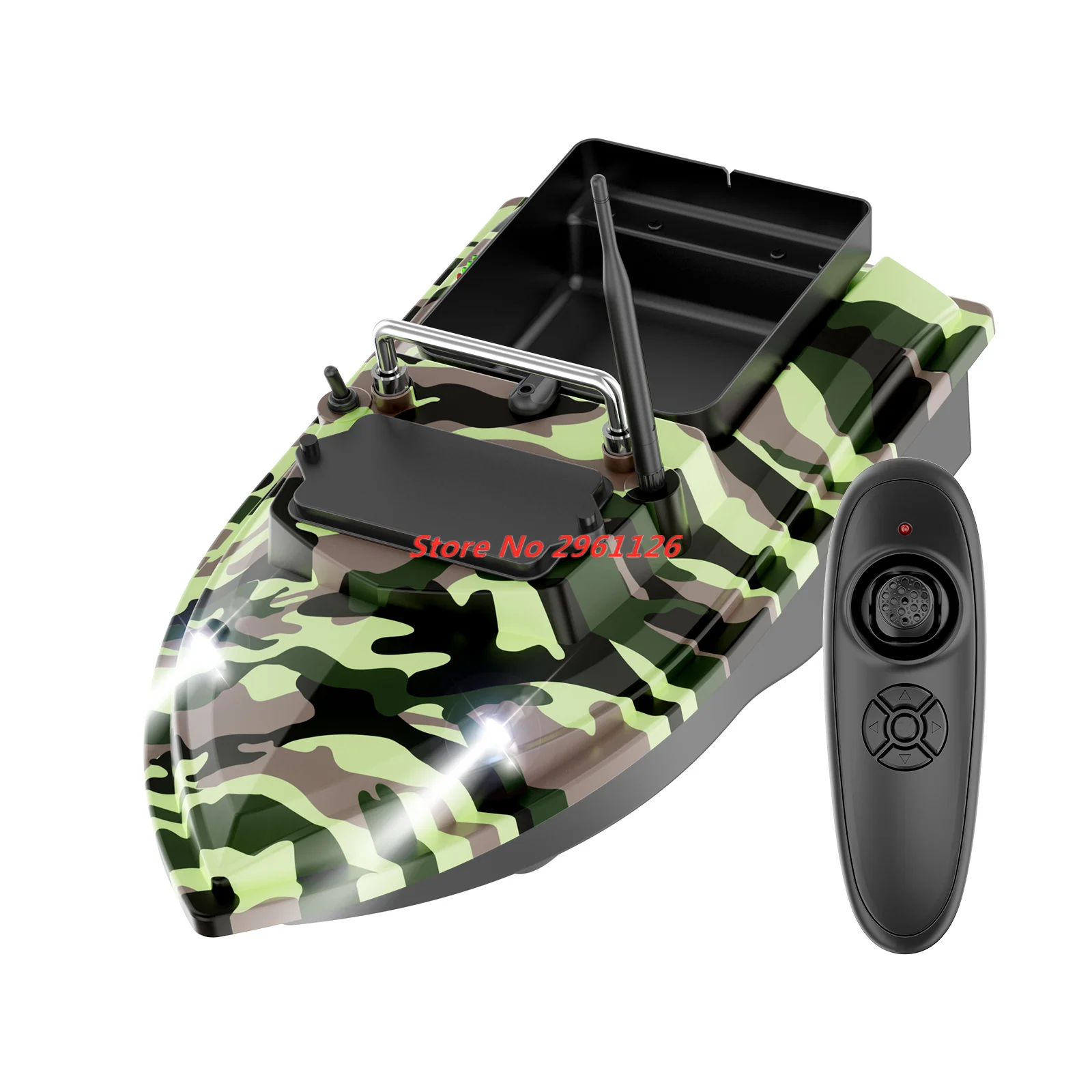 Double Battery Power 500M 2KG Load RC Fishing Bait Boat Dual Motor Fish FinderAutomatic Cruise/Route Correction RC Nesting Boat 5