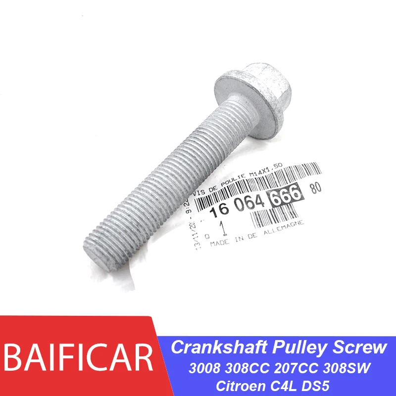 Baificar Genuine Crankshaft Pulley Screw 1606466680 0516L8 For Peugeot 3008 308CC 207CC 308SW Citroen C4L DS5