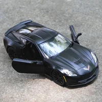 1/36 Chevrolet Corvette C7 Alloy Diecast Super Sport Car Model Toys Simulation Metal Vehicle Body With Pull Back Children's Toys 1