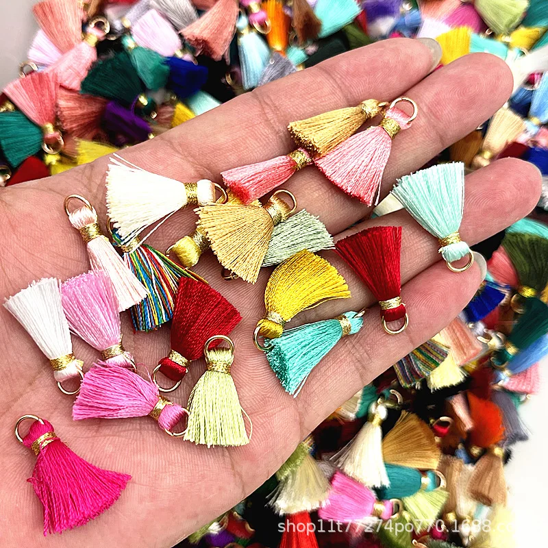 Metal Pendant Tassel Decoration 10PCS 20mm Mini Metal Rings Tassels Decorative Pendants