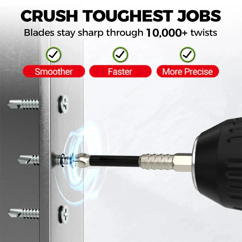 6/9PCS Magnetic Hex Head Screwdriver Kit Impact Anti Slip Threaded Screwdriver K5 Carbon Steel Shock-Proof High Hardness Bits