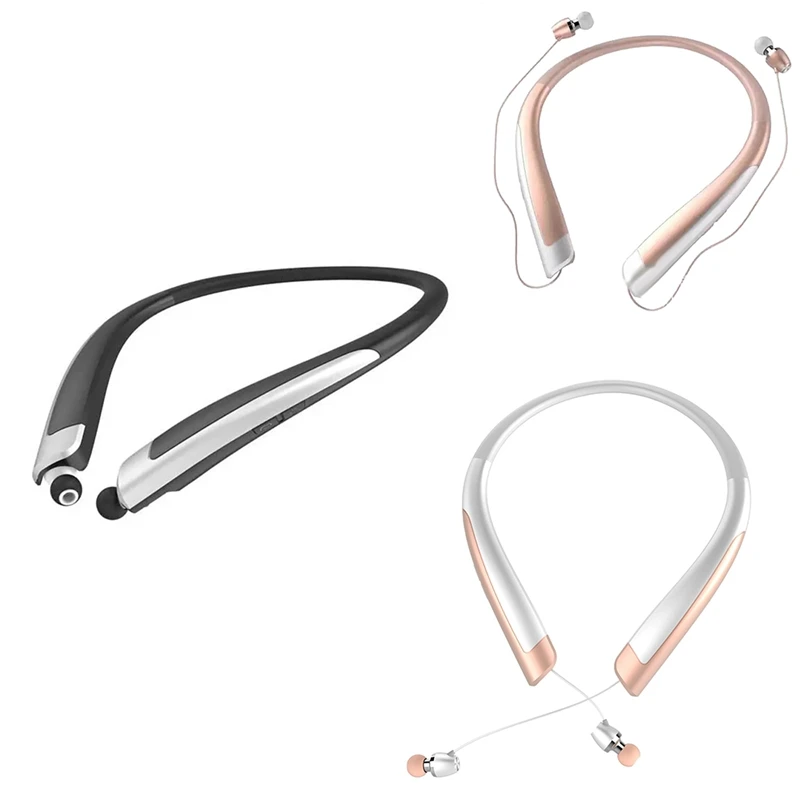 

HBS-1100 Спортивная стереогарнитура Bluetooth с креплением на шею Автомобильный HD-звук качественные водонепроницаемые шумоподавляющие спортивные наушники