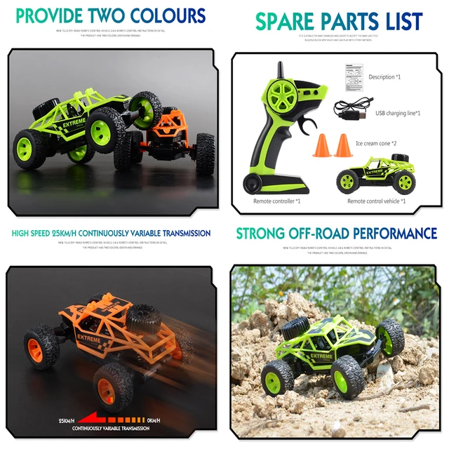 30cm RC CAR High Speed Racing Off-Road Vehicle Double Motors Drive Bigfoot Car Remote Control  Buggy  Shockproof Climbable Cars