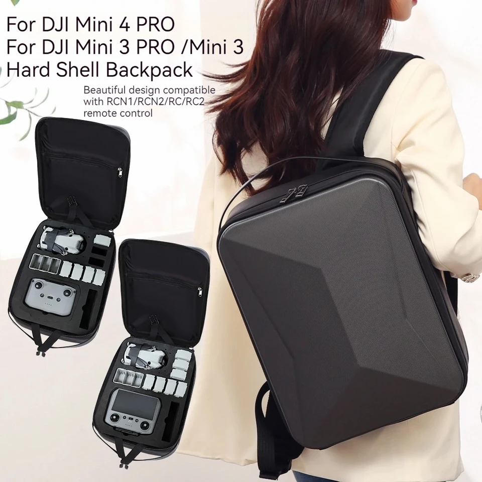 Custodia Rigida EVA Per DJI Mini 4 Pro/Mini 3 Pro/Mini 3, Borsa Da Viaggio Impermeabile Con Tracolla, Nero