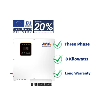 Megarevo EU Warehouse MPPT Onduleur Solaire Hybride Pure Sine Wave Solar Inverter Hybrid For System