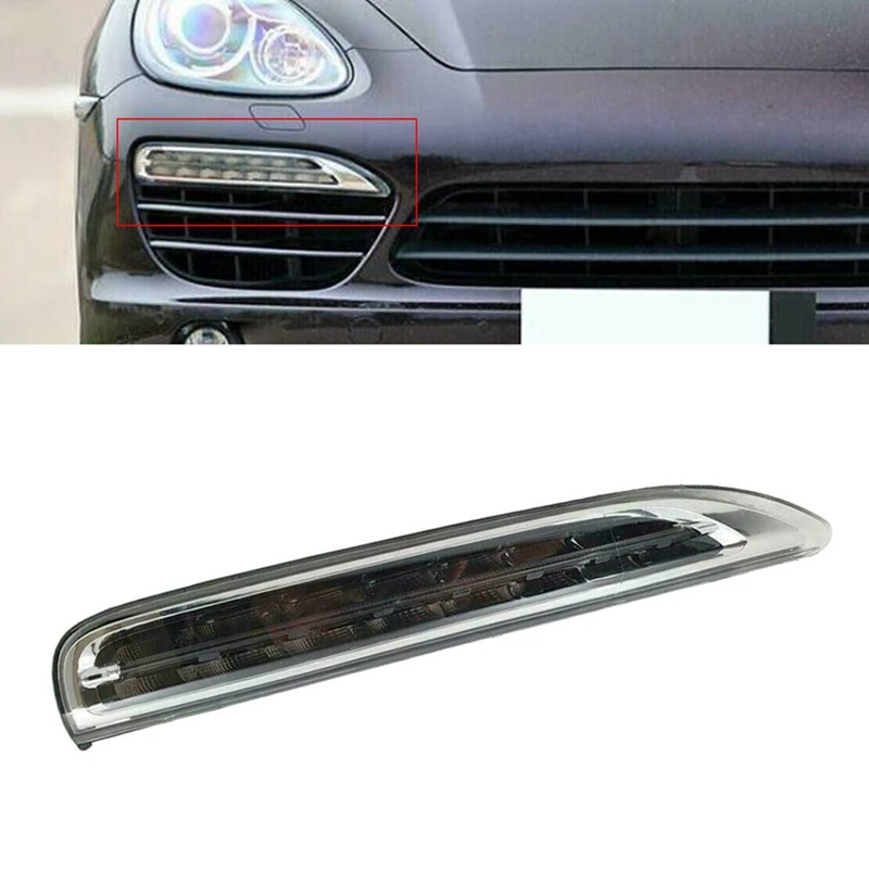 

Car Front Bumper Daytime Run Light Lamp LED DRL Fits Parts Accessories For Porsche Cayenne 2011-2014 Left:95863118100