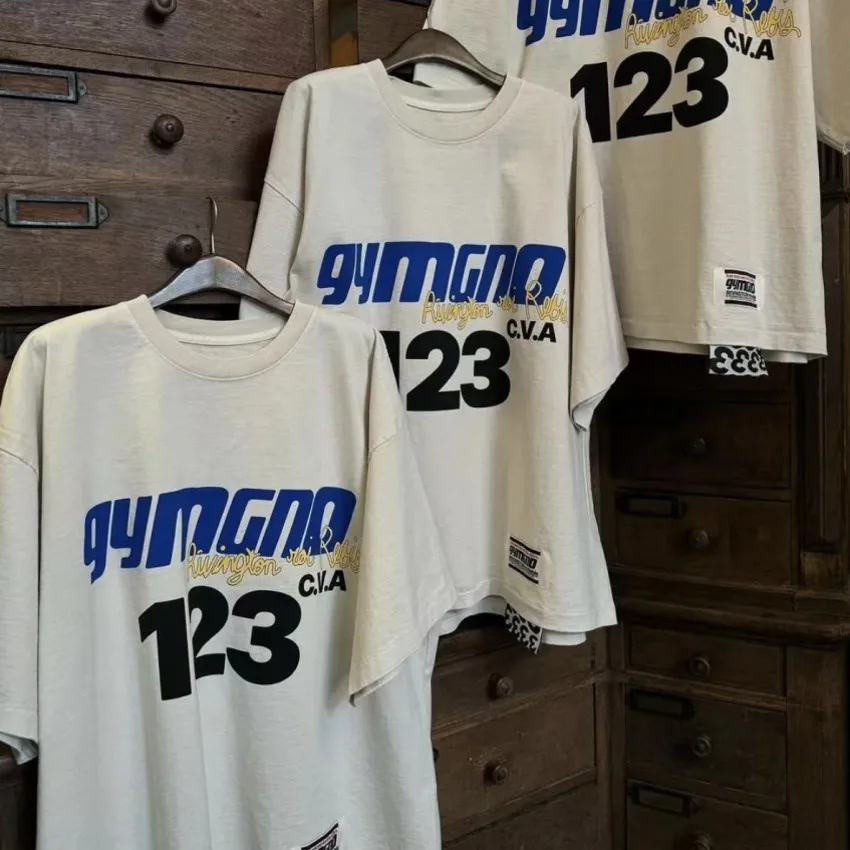 

Oversize Washed RRR123 Print T-shirt Men Women Tee Vintage RRR 123 Tops Short Sleeve T Shirt