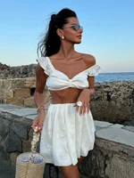 Marthaqiqiq White Ladies Nightgowns Suit Crop Top Sleepwear V-Neck Nightwear Tank Tops Nightie Shorts Causal Female Pajamas Set