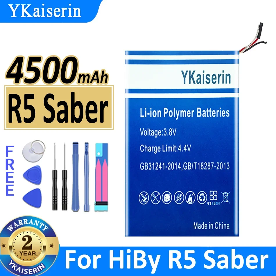 Ykaiserin 2300Mah/4500Mah Batteria Di Ricambio Per Hiby R5 Saber R3 Pro Batterie Bateria Garanzia 2 Anni + Strumenti Gratuiti
