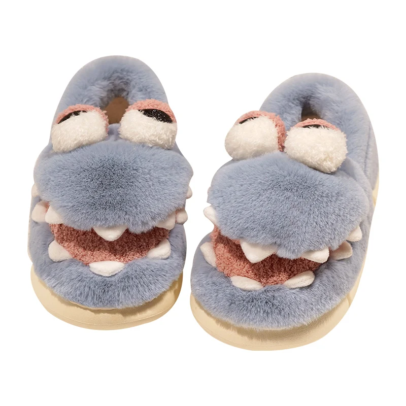 

2023 New Cartoon Light Color Crocodile Cotton Shoes are Soft, Comfortable, Warm and Anti-slip Design, High-quality Plush Shoes