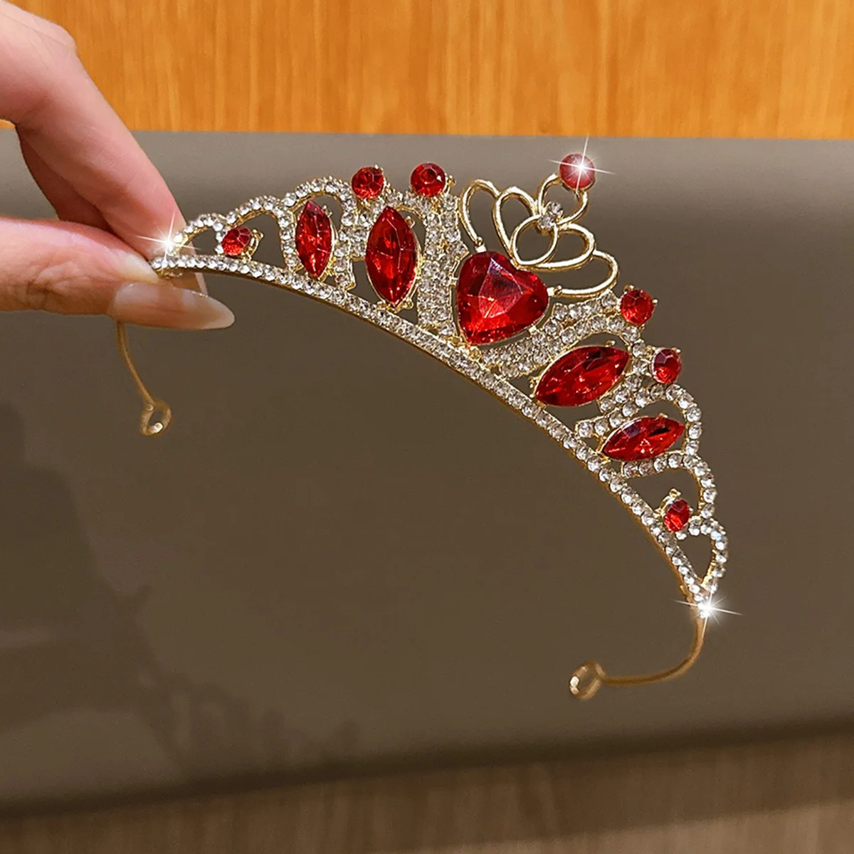 Versatile, Fashionable, and Elegant Gold Red Crown