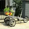 taga bike for baby and mother Parent Child Bicycle Reverse Mount  Folding High Landscape Three Wheel Parenting Stroller 6