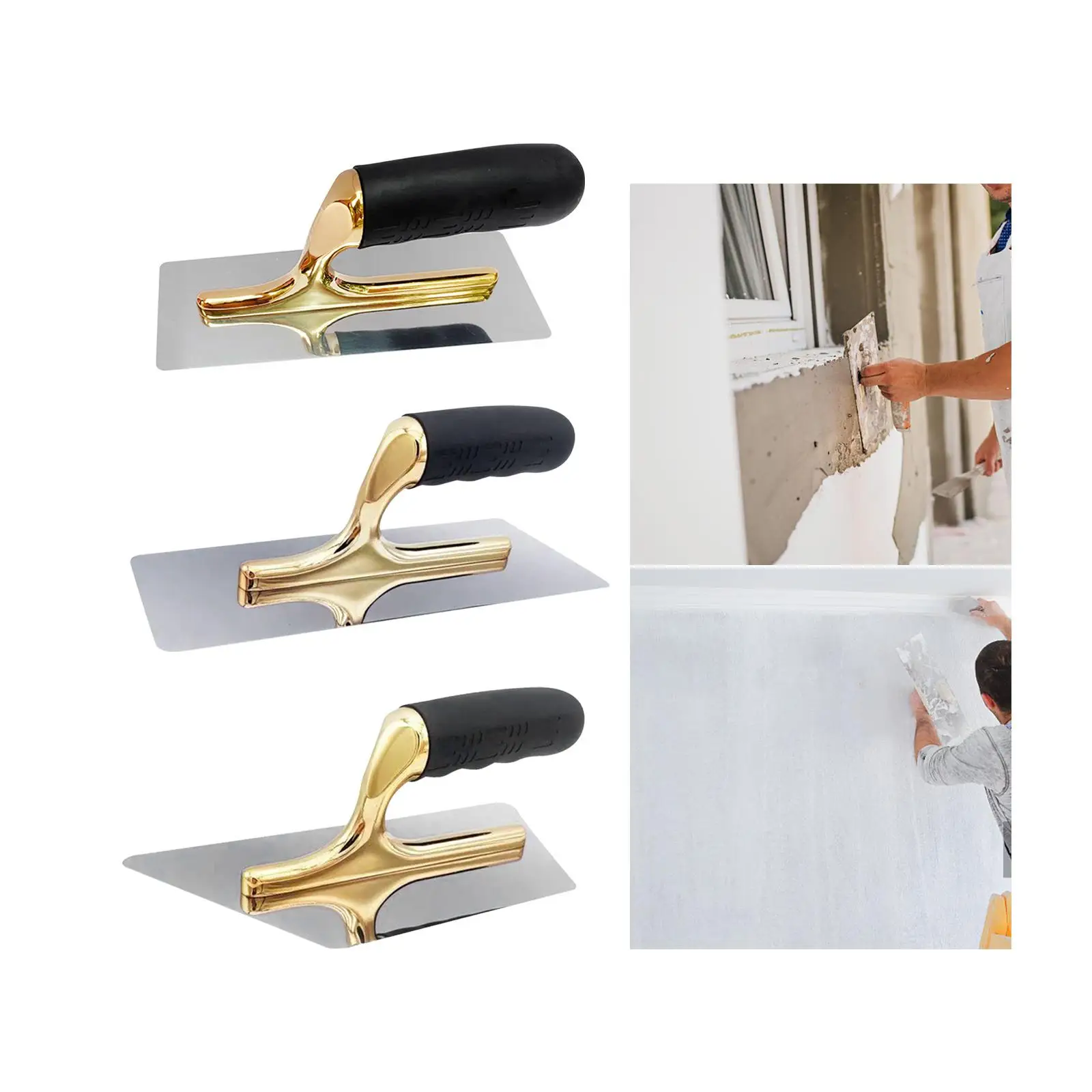 Plastering Trowel Normal Polish Stainless Steel Putty Paint Filling Spatula for Cement Wall Decoration Wall Construction Stucco 3