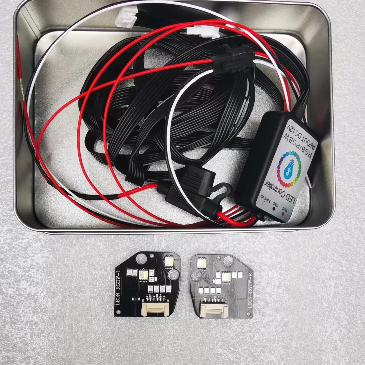좌석 용 Icedriver Leon MK3 MK4 DRL RGB 다색 LED 보드 주간 주행 등 빨간색 파란색 RGBW 악마 눈 조명 전구