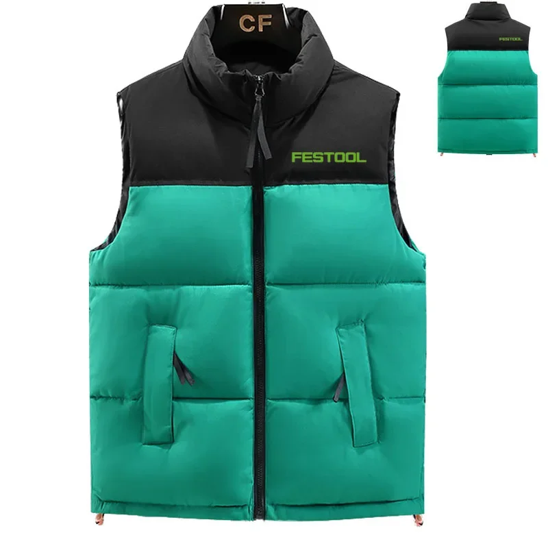 

Winter Festool tools Harajuku men's down vest men's down cotton jacket High quality Color contrast casual sports men's jacket