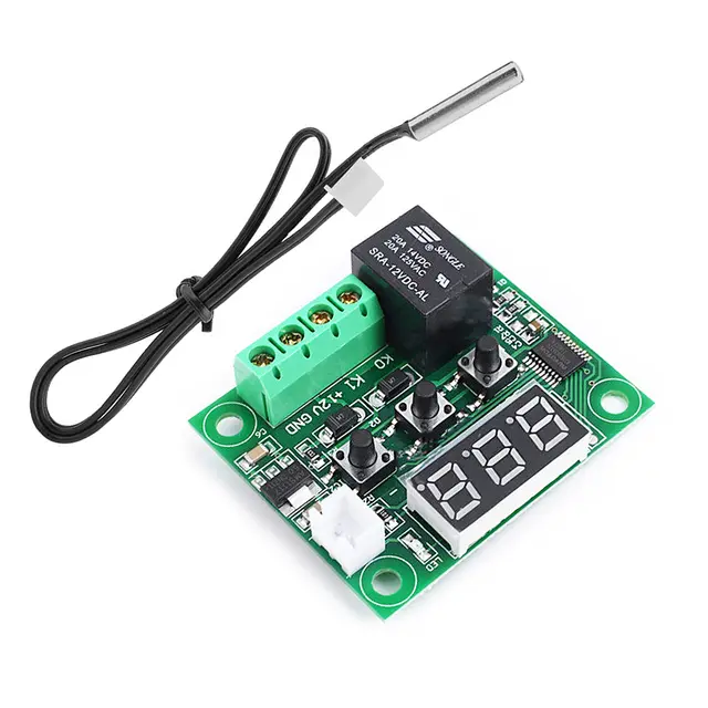 W1209 with Case 12V DC Digital Temperature Controller Board Micro Digital Thermostat Electronic Temperature Temp Control Module 1