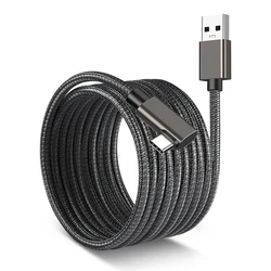 Versatile 5M Elbow USB 3 Charging and Data Cable - USB Type A/C to C - 5m (USB A to USB C)