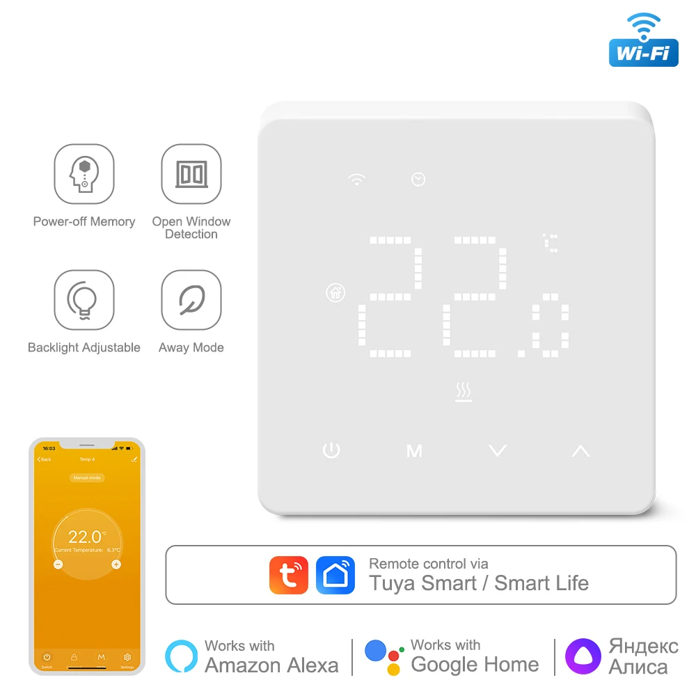 TuyaWiFiSmartThermostatElectricWaterGasBoilerFloorHeating